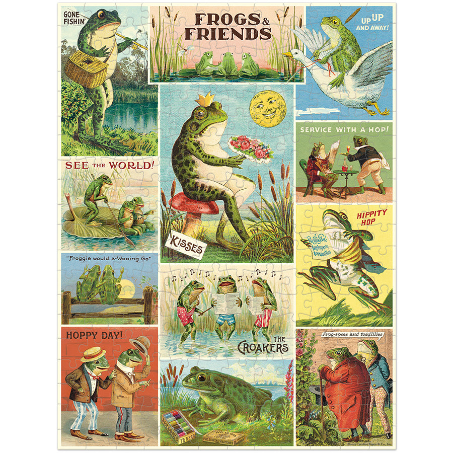*Pre-Sale 2026* Cavallini & Co. 240 Piece Mini Puzzle - Frogs & Friends