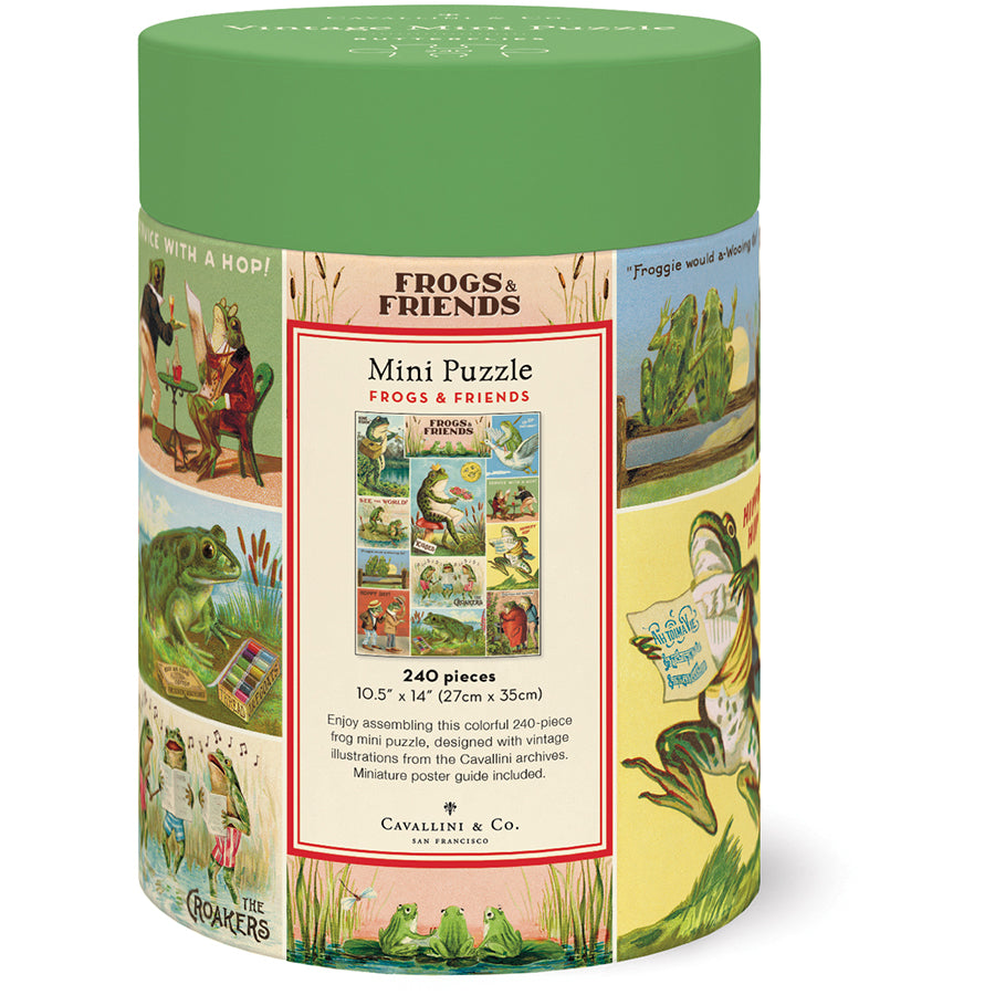 *Pre-Sale 2026* Cavallini & Co. 240 Piece Mini Puzzle - Frogs & Friends