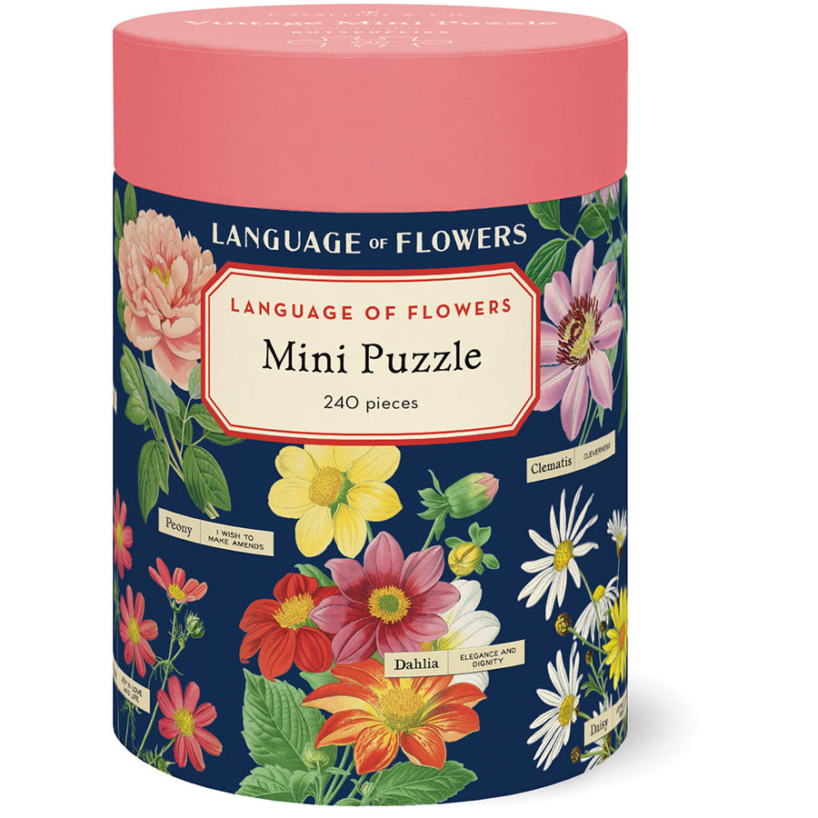 Cavallini 240 Piece Mini Puzzle with Language of Flowers Graphic