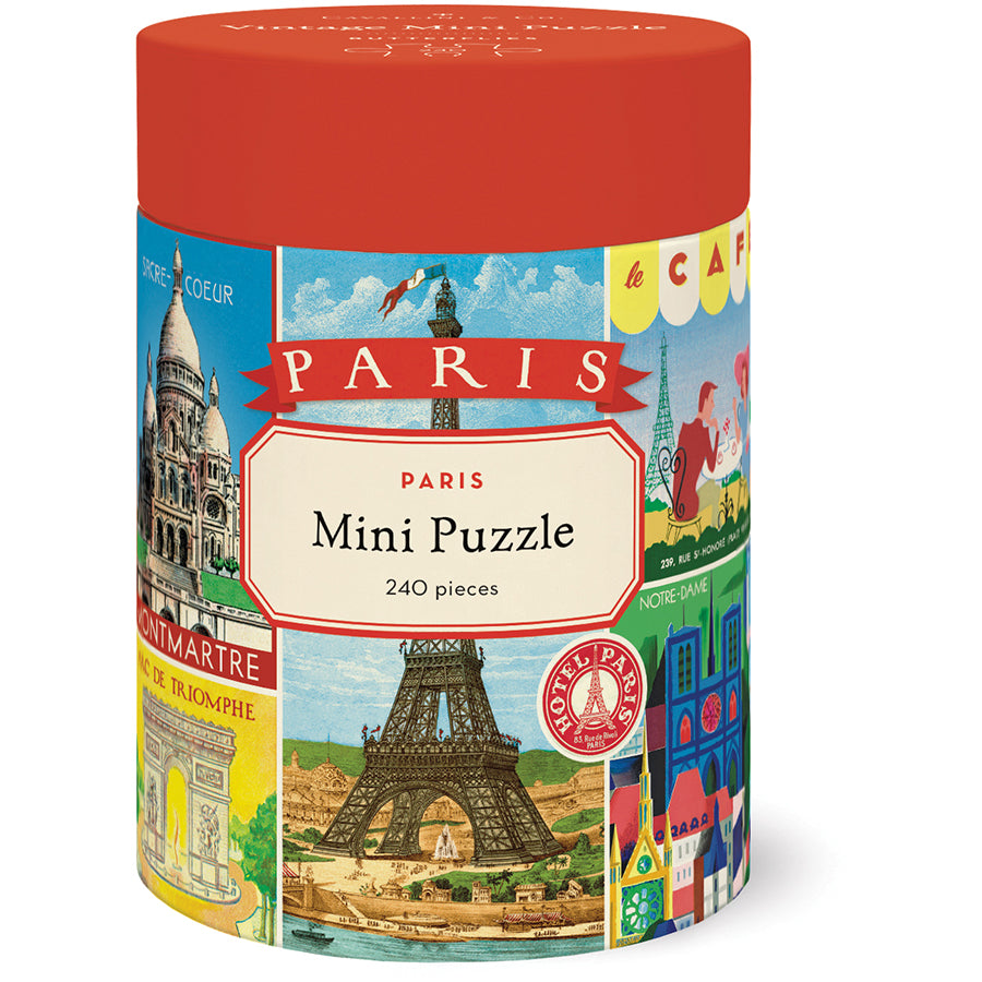 Cavallini 240 Piece Mini Puzzle with Paris graphic