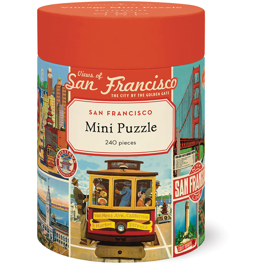 Cavallini 240 Piece Mini Puzzle with San Francisco graphic