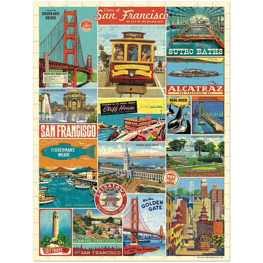 *Pre-Sale 2026* Cavallini & Co. 240 Piece Mini Puzzle - San Francisco