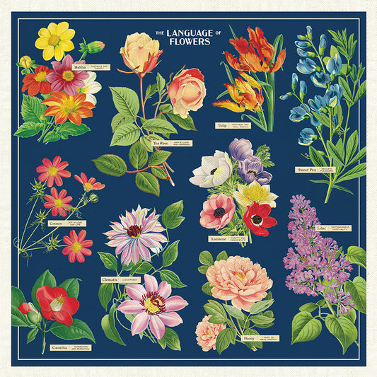 Cavallini Language of Flowers Napkin Set