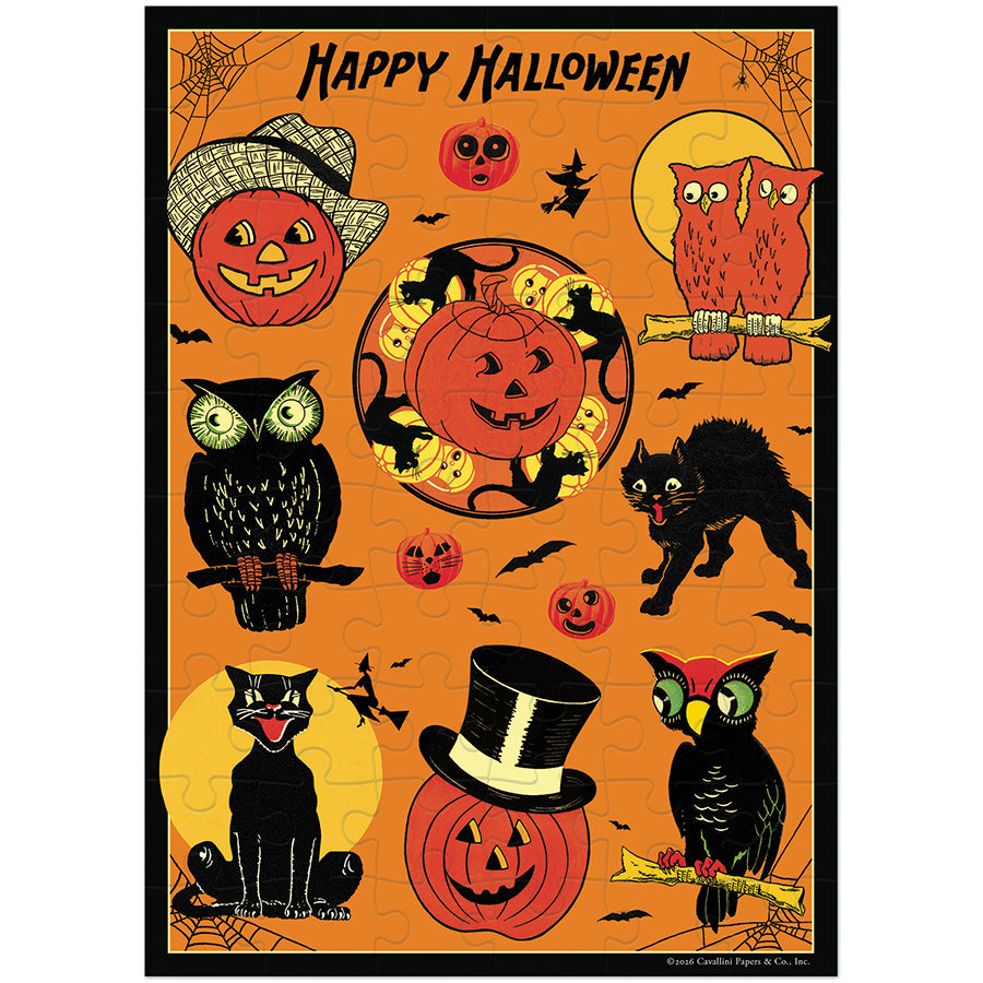 Cavallini & Co. Puzzle Greeting Card - Vintage Halloween