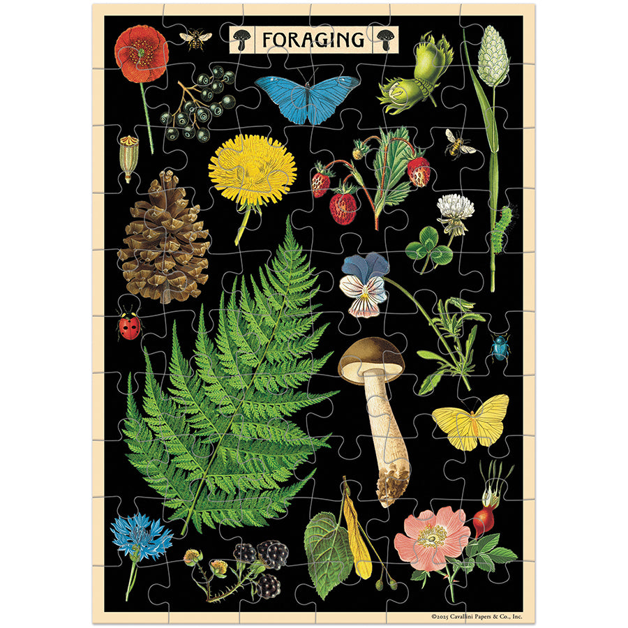 *Coming Soon Spring 2026* Cavallini & Co. Puzzle Greeting Card - Foraging