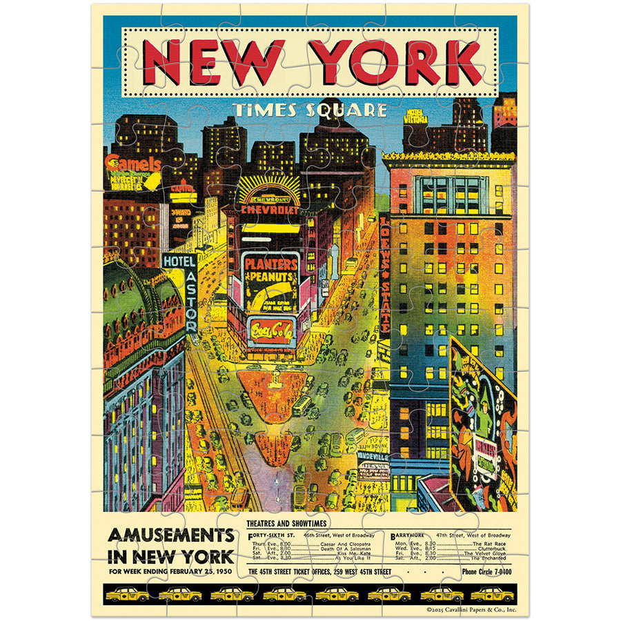 Cavallini & Co. Puzzle Greeting Card - New York City Times Square
