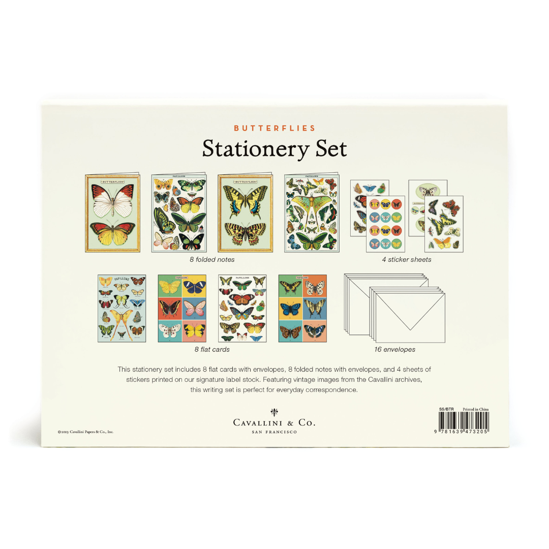 Cavallini & Co. Stationery Set - Butterflies