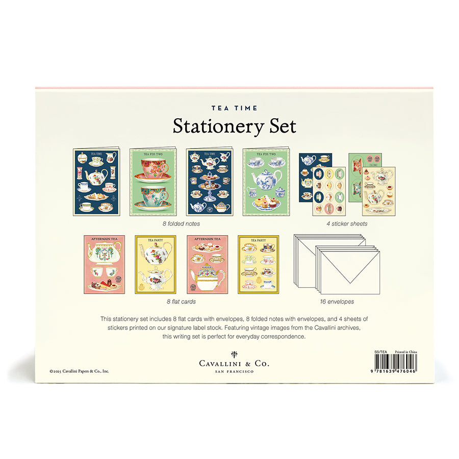*Pre Sale Spring 2026* Cavallini & Co. Stationery Set - Tea Time