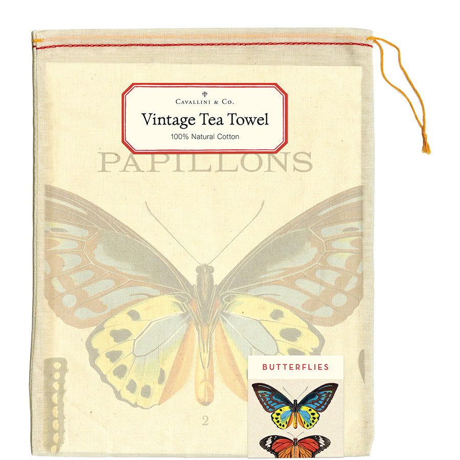 Cavallini & Co. Tea Towel - Butterflies 2