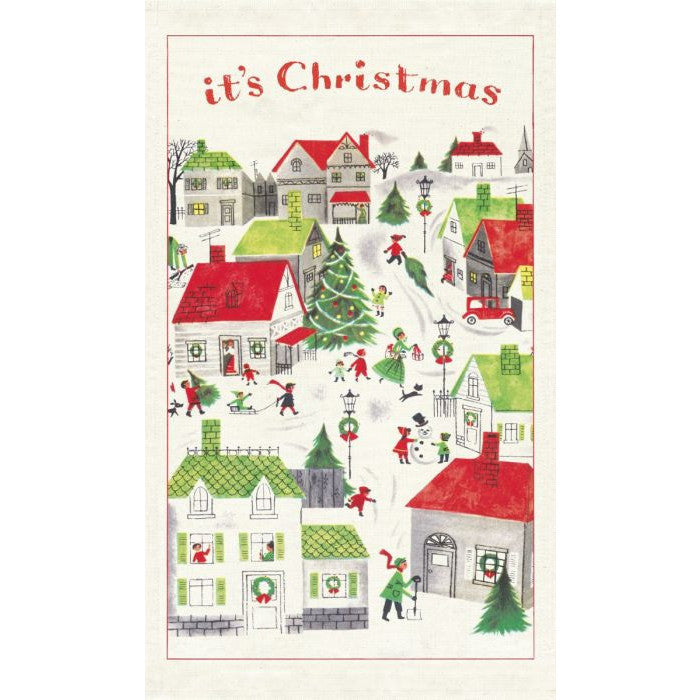 Cavallini & Co. Tea Towel - Christmas Village