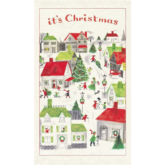 Cavallini & Co. Tea Towel - Christmas Village