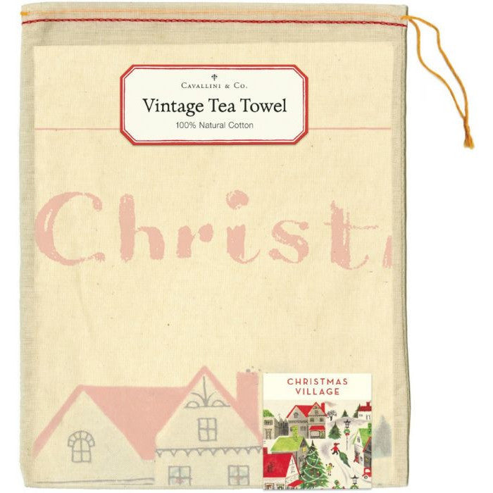 Cavallini & Co. Tea Towel - Christmas Village