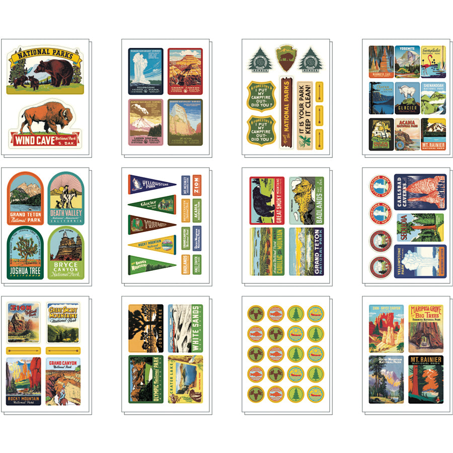 Cavallini & Co. Tin Of Stickers - National Parks