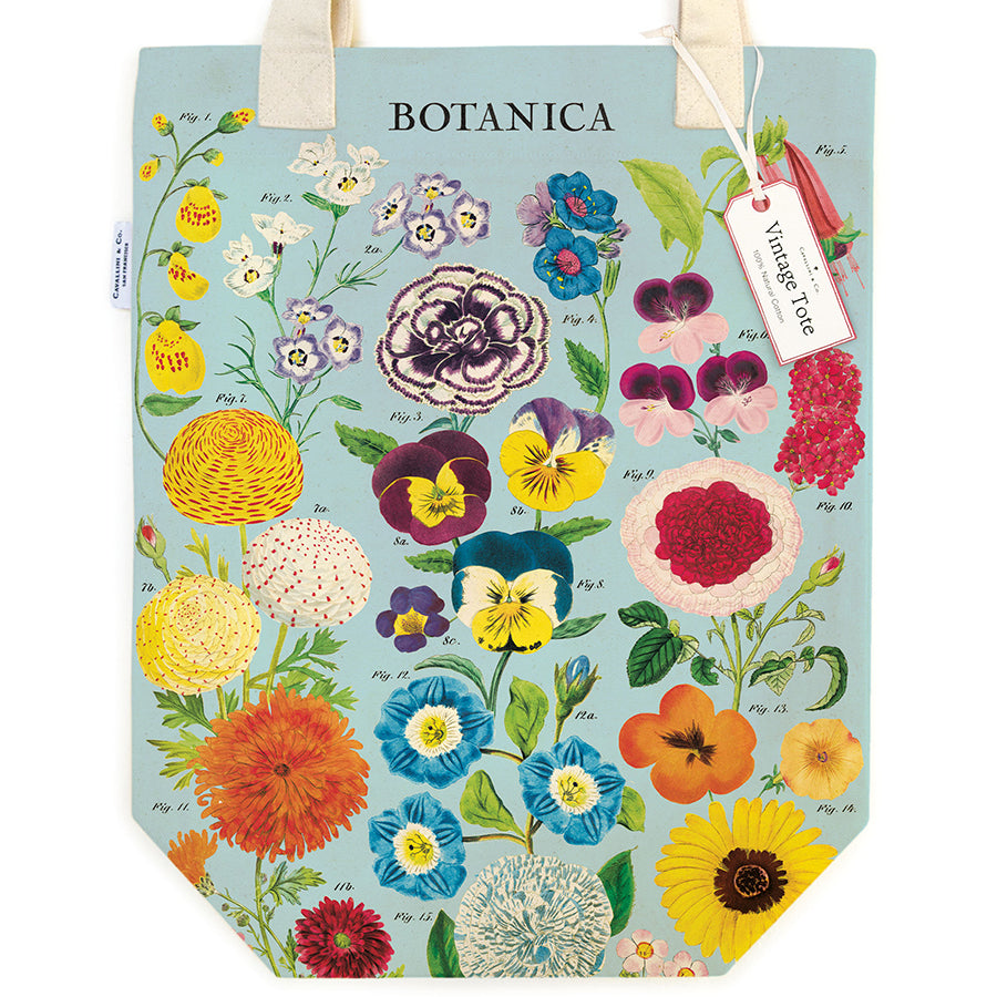 Cavallini Tote Bag with Botanica graphic