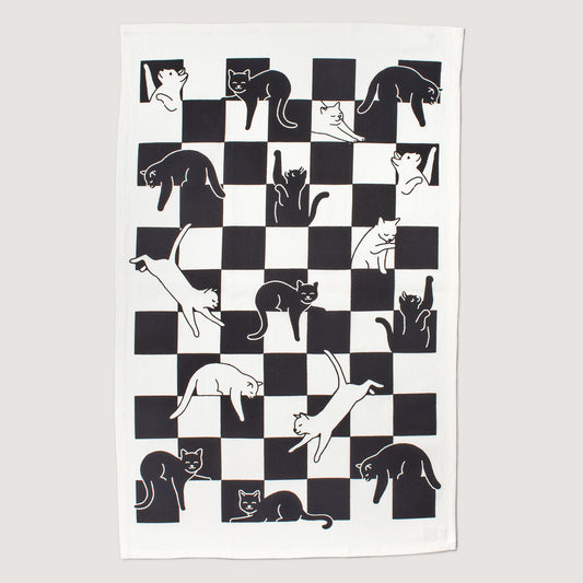 Tea Towel - Checker Cat
