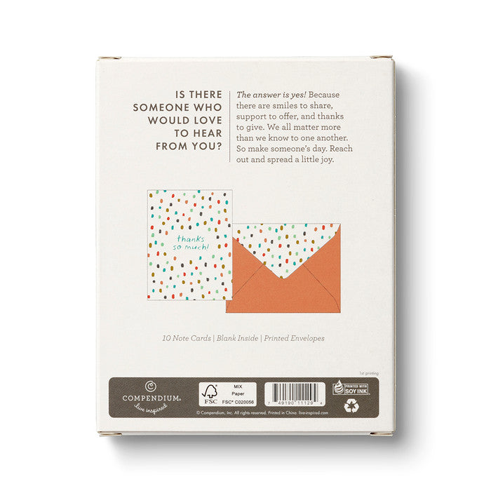 Confetti - Blank Thank You Note Cards
