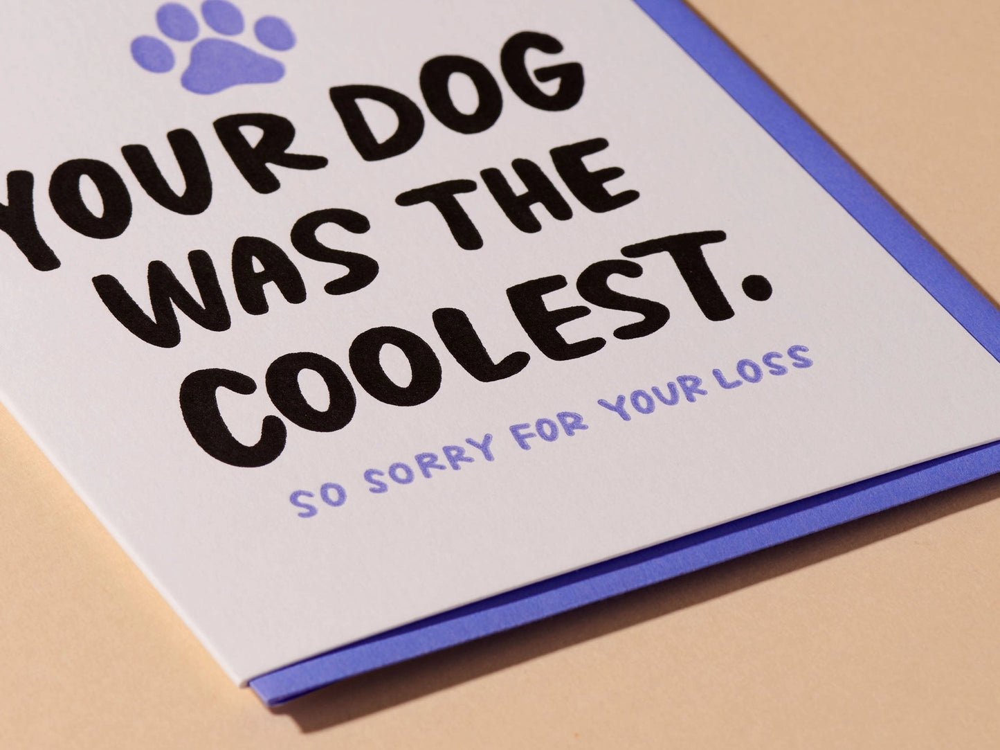 Coolest Dog Letterpress Card