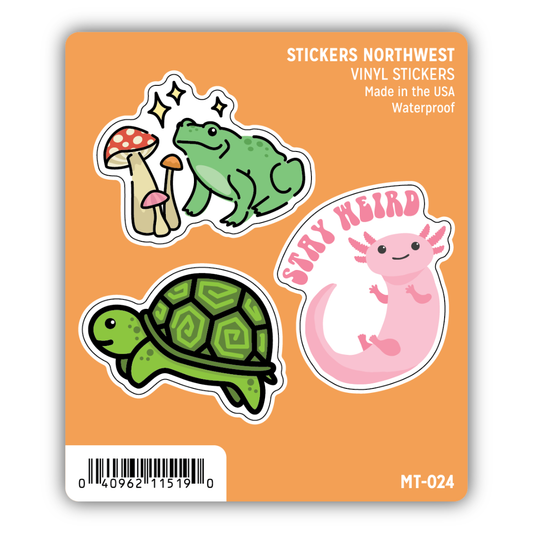 Cute Amphibian Mini Trio Sticker Set