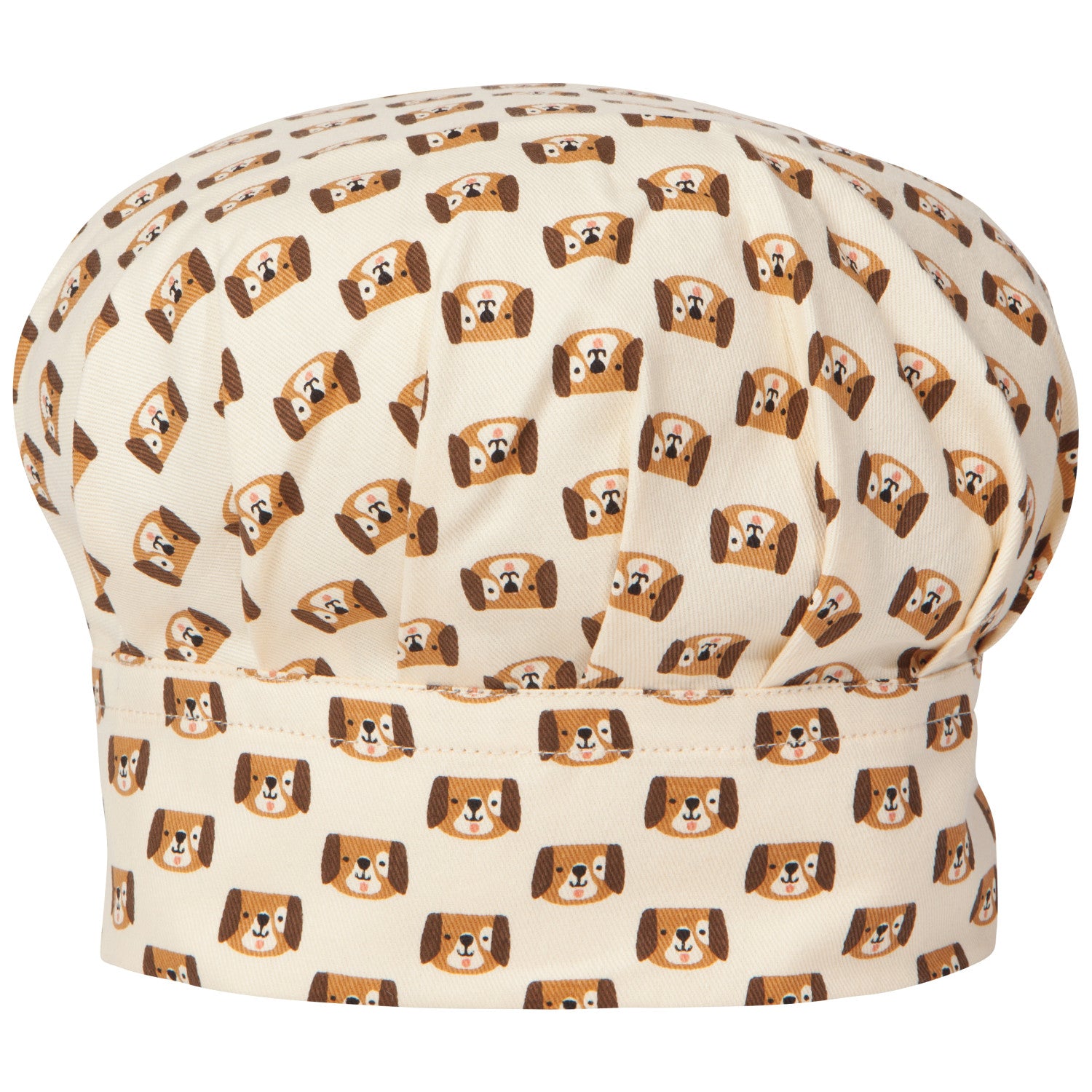 Chef's hat with dog pattern on a white background