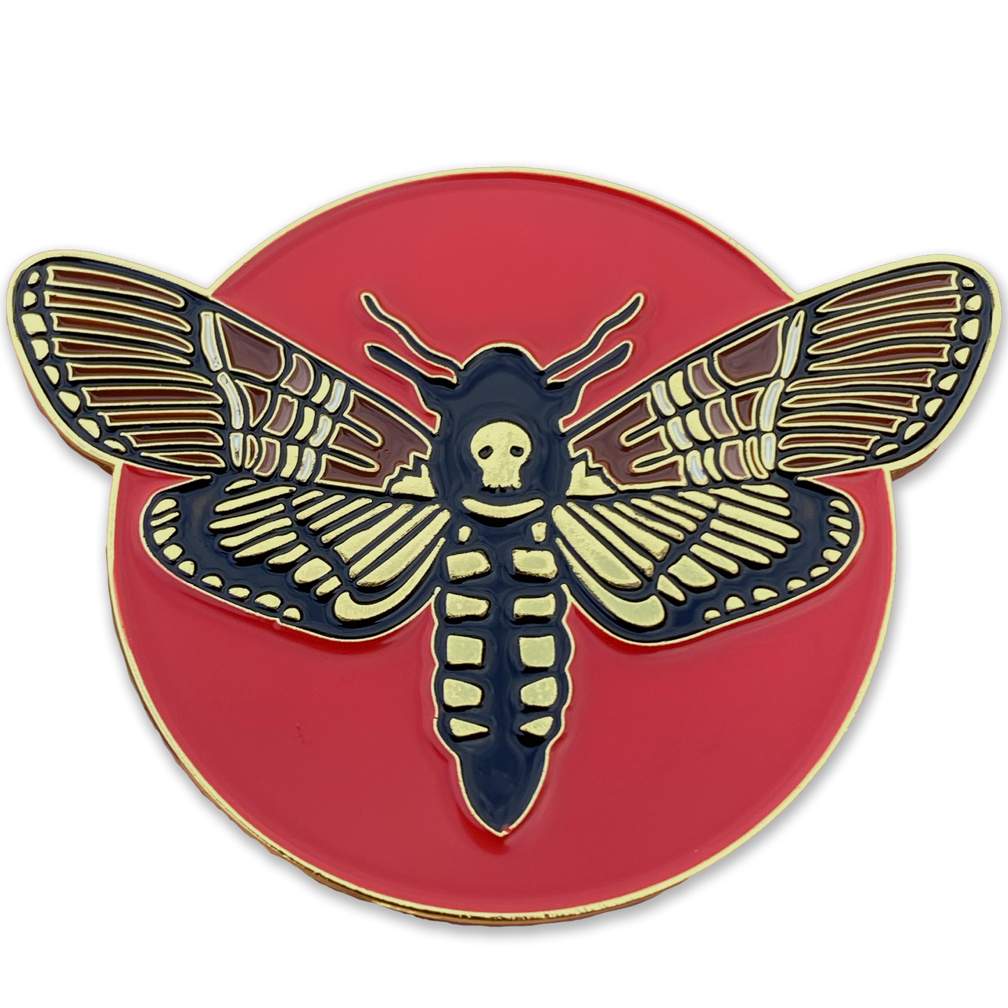 Death's Head Moth Enamel Pin - Coxswain Press