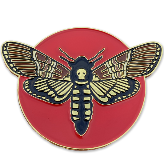 Death's Head Moth Enamel Pin - Coxswain Press