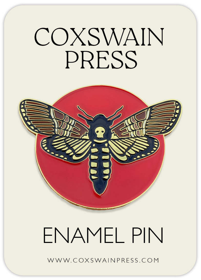 Death's Head Moth Enamel Pin - Coxswain Press