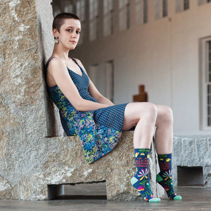 Delicate F*cking Flower Women's Crew Socks