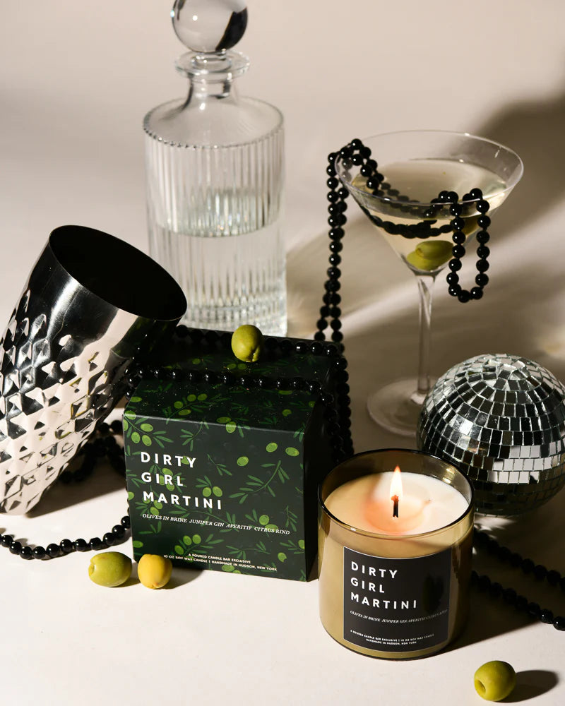 Poured Candle Bar 10oz Candle - Dirty Girl Martini