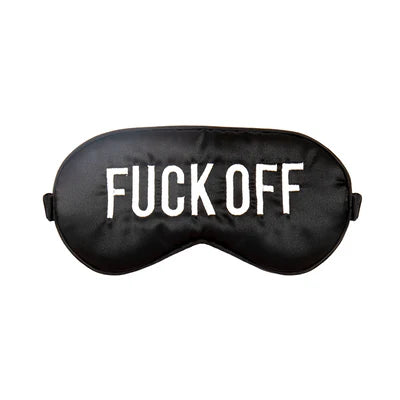 Eye mask with Fuck Off text in Black color