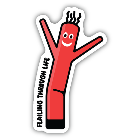 Flailing Through Life Inflatable Tube Man Sticker