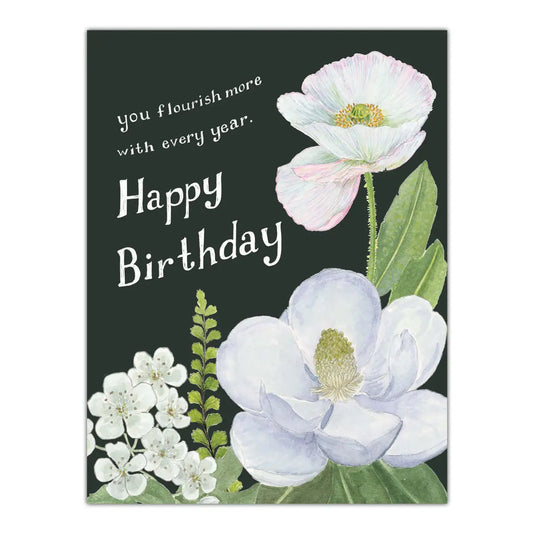 Floral Birthday Card - You Flourish With Every Year
