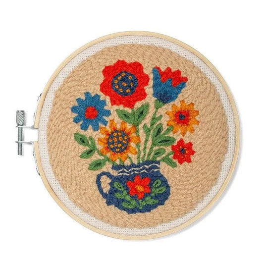 Flower Bouquet punch needle stitch kit