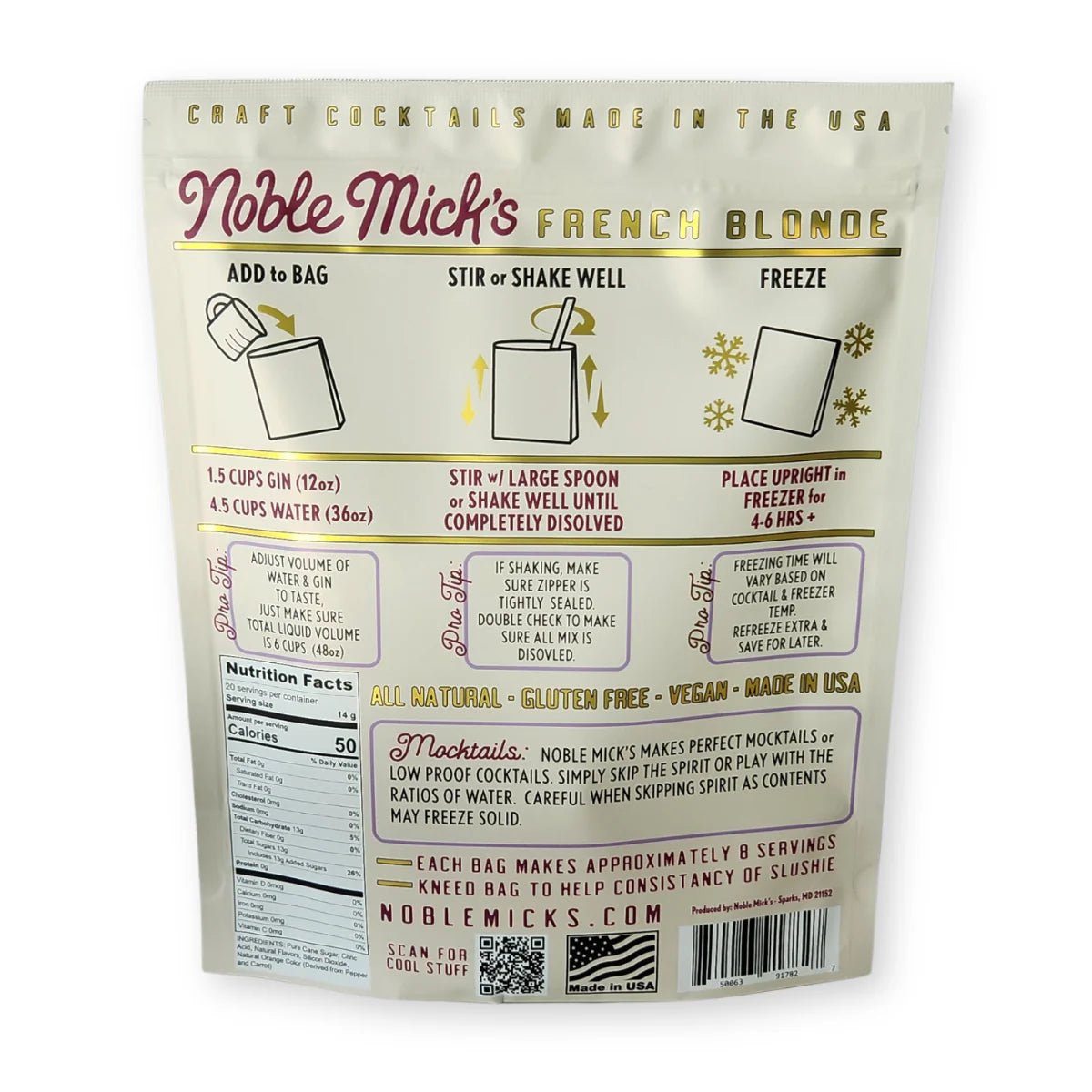 Frozen Craft Cocktail Mix - French Blonde