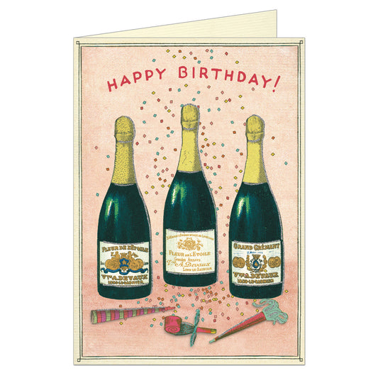 Cavallini & Co. Greeting Card - Birthday Champagne