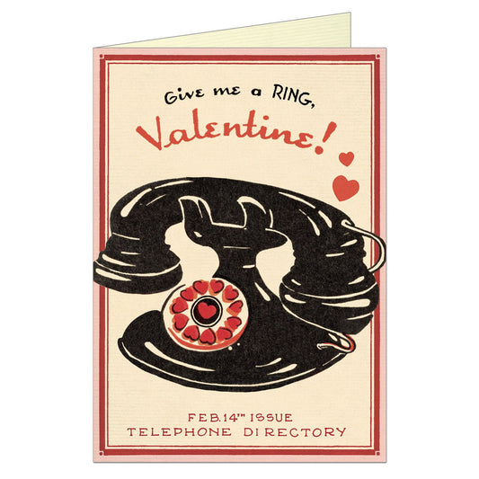 Cavallini & Co. Greeting Card - Valentine Telephone