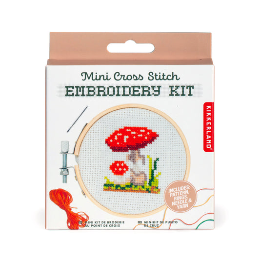 Mushroom - Mini Cross Stitch Embroidery Kit