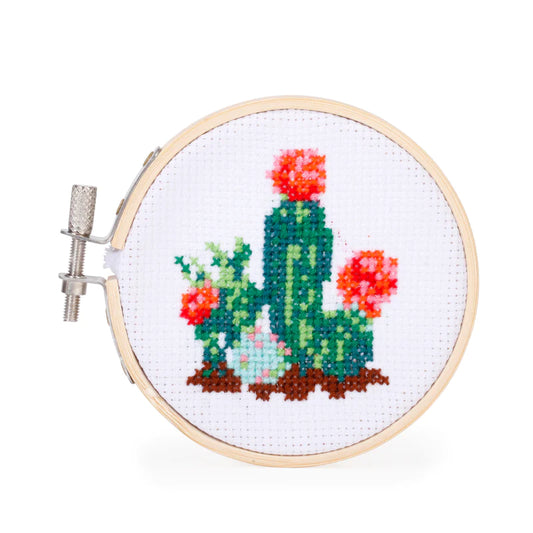 Cactus - Mini Cross Stitch Embroidery Kit