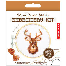 Load image into Gallery viewer, Deer - Mini Cross Stitch Embroidery Kit
