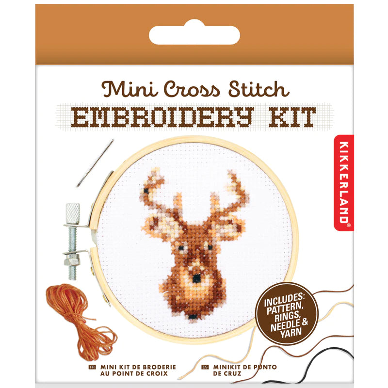 Deer - Mini Cross Stitch Embroidery Kit