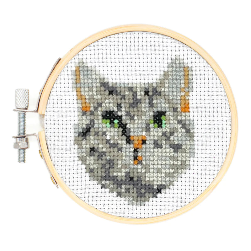 Cat - Mini Cross Stitch Embroidery Kit