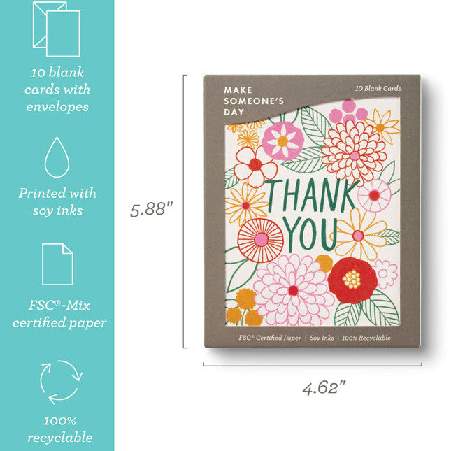 Gardens of Gratitude - Blank Thank You Note Cards