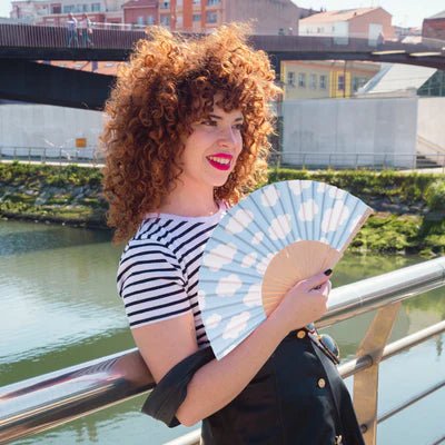 Hand Fan - Clouds