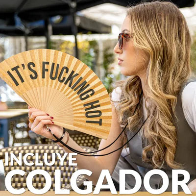 Hand Fan - F*cking Hot - Gold Glitter