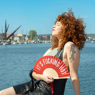 Hand Fan - F*cking Hot - Red