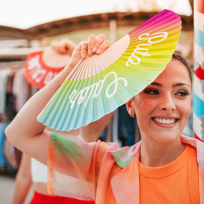Hand Fan - Puto calor - Rainbow Glow in the Dark