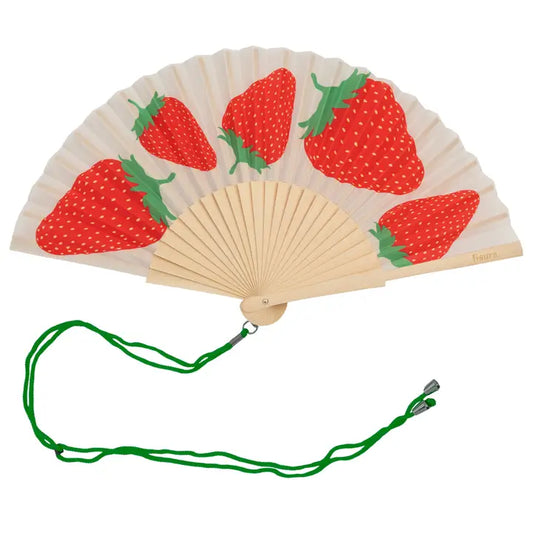 Hand Fan - Strawberries