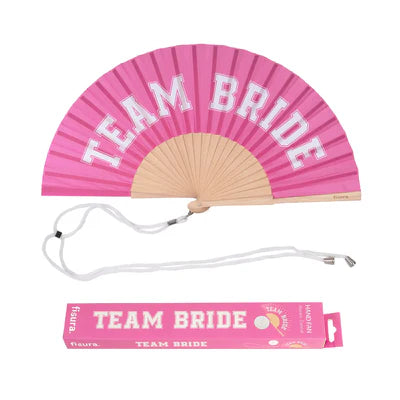 Hand Fan with Team Bride text