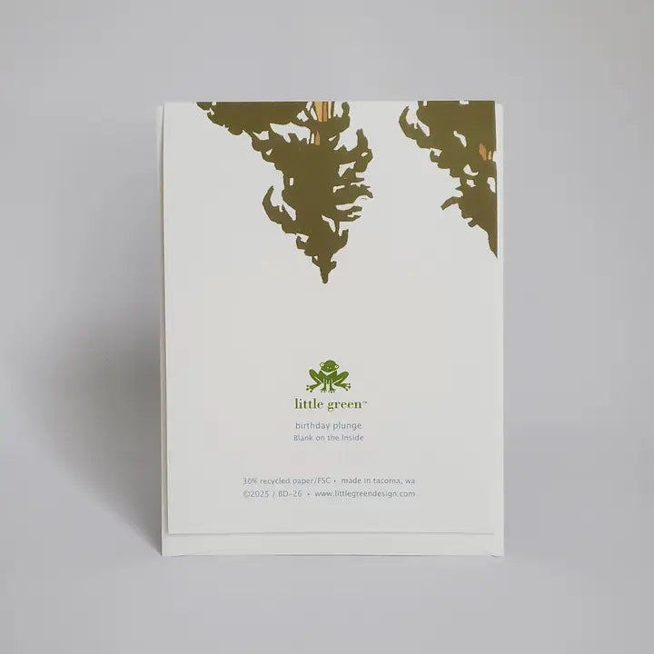 Happy Birthday, Take the Plunge Block Print Greeting Card