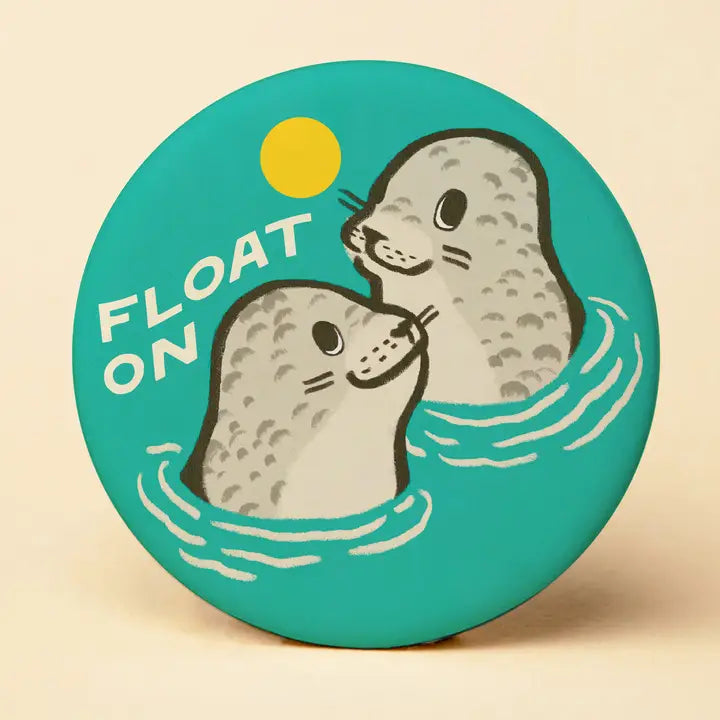 Harbor Seal Float On Round Magnet