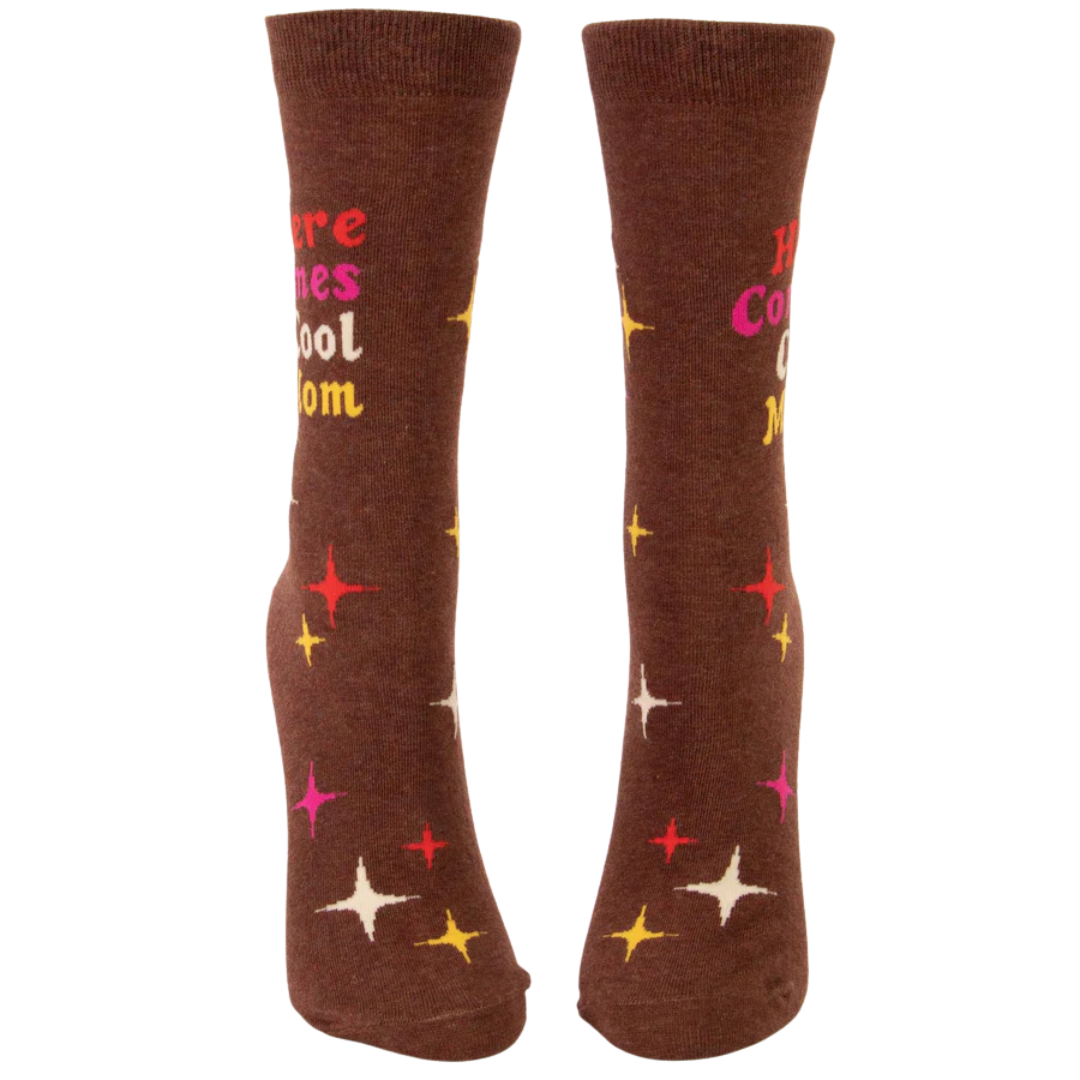 Here Comes Cool Mom Crew Socks
